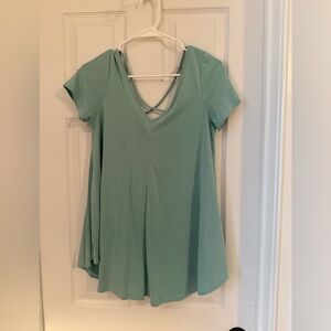 Teal Envelope Seafoam Short Sleeve Top